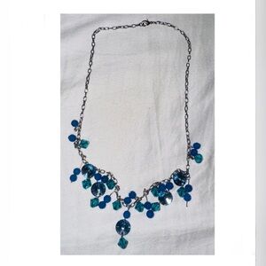 Elegant Blue Crystal Necklace